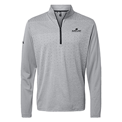 ADIDAS HEATHER BLOCK PRINT 1/4 ZIP - MENS